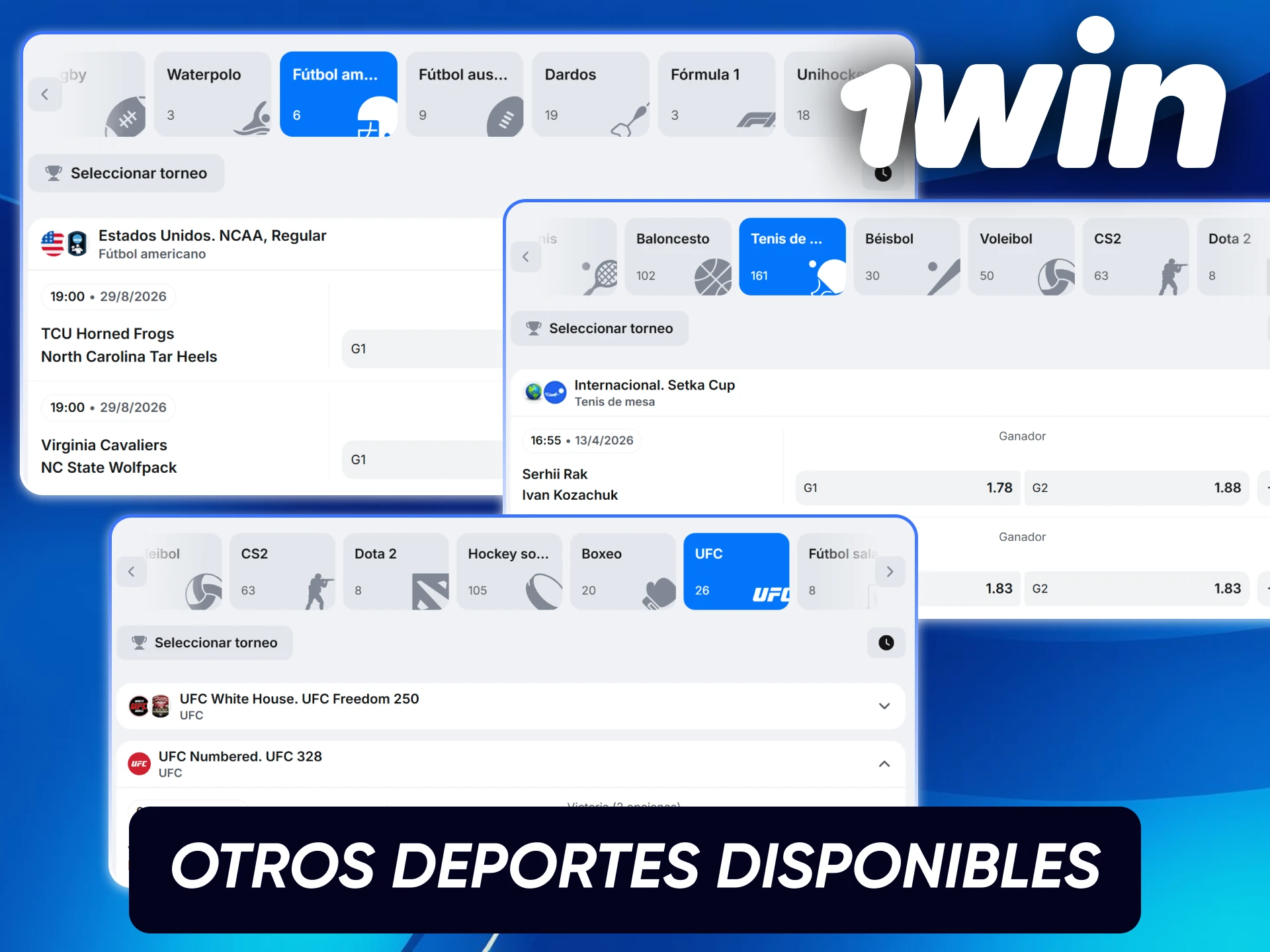 Voleibol y otros deportes para apostar en 1win