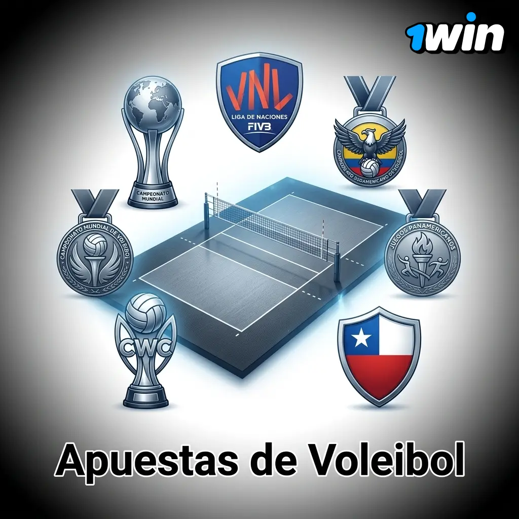 Apuestas de voleibol en 1win Chile: Liga FIVB, Mundial y torneos panamericanos con mercados de sets y handicap