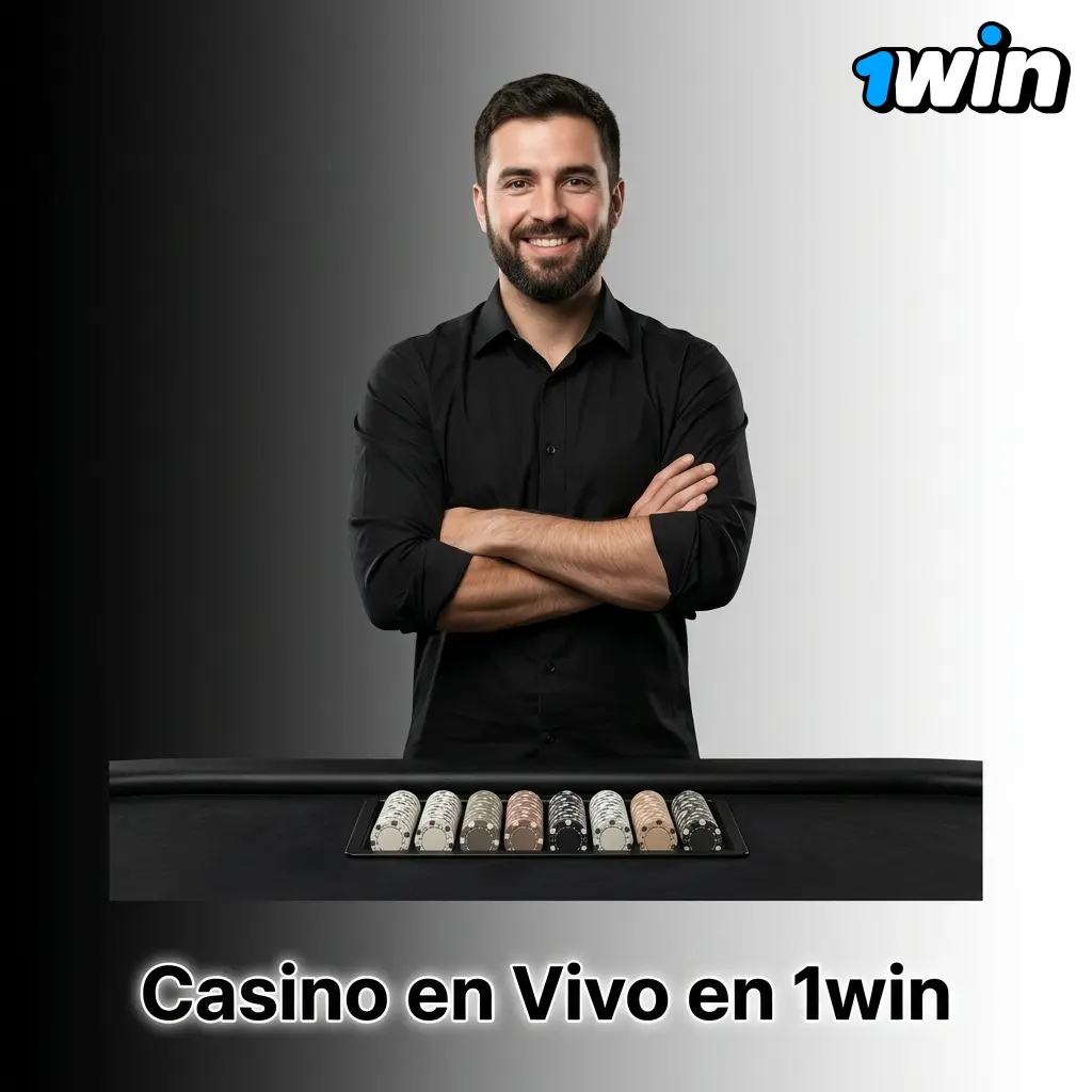 Casino en vivo 1win con croupiers reales, ruleta, blackjack y baccarat en transmisión HD desde estudios profesionales